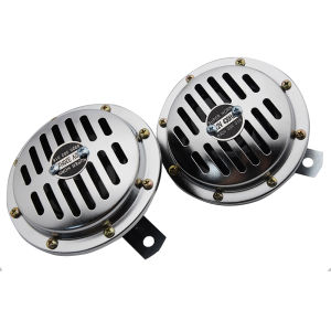 AD 12V Claxon Moto Air Horn Aluminum Coil Chrome Color Loud Car Horn For Car Motorcycle Truck Bike SUV High Low Tone 400hz