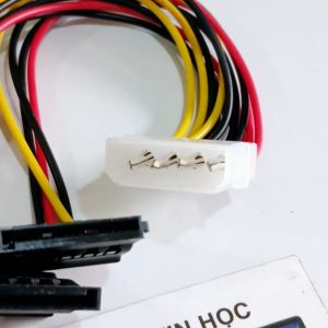 Cáp chuyển Ata ra Sata ( ra 3 đầu SATA) / (Ata Molex IDE 4 Pin ra 3 đầu SATA) / Dài 15Cm