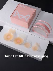 MiiOW | Silicone Bra Inserts Womens Wedding Photoshoot Invisible Small Chest Gathered Summer Thin Strapless Nipple Covers for Halter Gowns