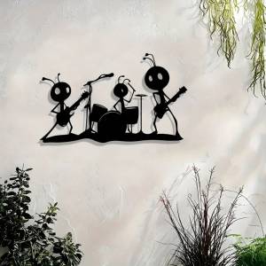CIFbuy | CIFbuy Wrought Iron Wall Decor Metal Ant Garden Art Mural Stylish 2D Flat Yard Balcony Indoor Outdoor Home Decoration