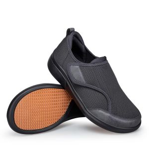EsHi Men Sneakers Women Wide Width Diabetic Shoes Adjustable Mesh Orthopedic Walking Shoes for Elderly Swollen Feet Non-Slip Walking Shoes