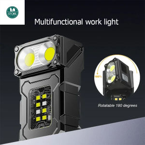 Mini USB Rechargeable Led Flashlight Portable Tail Magnet Flashlight Super Bright Camping Lantern Side COB Emergency Light