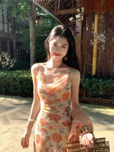 LINGQIAN | Ruffled Floral Off Shoulder Summer Chiffon French Style Holiday Maxi Dress