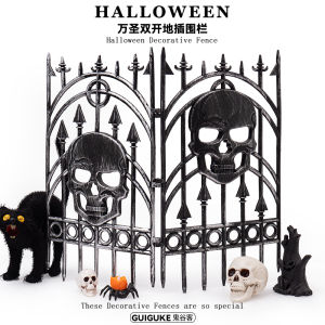 Đồ Chơi Sân Khấu Ma Quái Mới Halloween Ghost Valley Courtyard Rào Chắn Nhà Ma Sàn Cắm Cờ Tạo Không Khí Kinh Dị Mộ Ngoài Trời