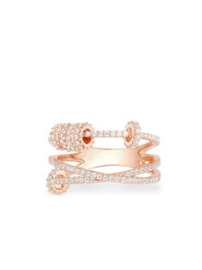 Rose Gold Piercing Multiloop Ring Stackable