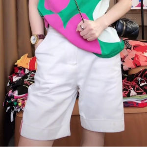 Dopamine Wear Suit Womens Summer Plus Size Loose Slim Looking Cool Top Pure Color Elastic Waist Shorts Two-piece Set