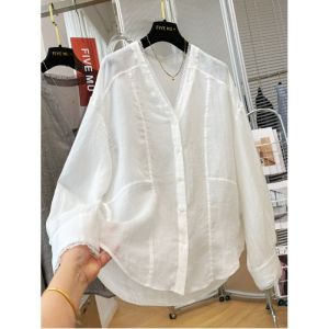 SUOSHE | Plus Size V-Neck Lace Trimmed Casual T-Shirt