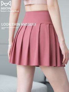 Miiow | Cat Woman Sharkskin Pants High Waist Yoga Fitness Sports Bottoming Skirt Pants Womens Fake Two-Piece Spring Summer Thin