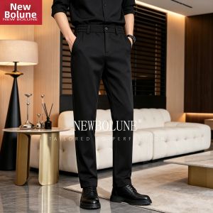 NEW BOLUNE | Luxury Men Summer Light Weight Trousers Elastic Easy Fit