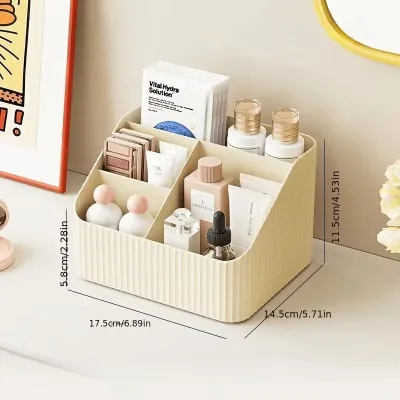 Cosmetic Storage Basket Plastic Bathroom Accessory Desktop Organizer Home And Dormitory Vanity Storage〔YY32〕