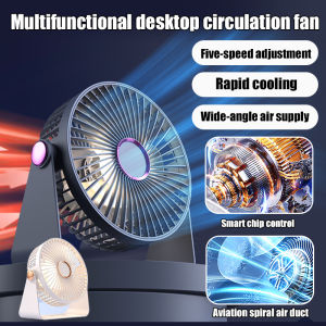 Ultra-Quiet Desktop Fan Small Portable Silent Electric Fan Student Dormitory Bedside Office Portable Mini Table Powerful Electric Fan Desk Table Fan Usb Charging Desktop Workstation