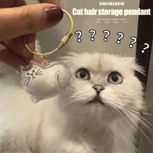 🔥6Pcs Cute Cat Hair Storage Keychain Accessory Pet Hair Twisted Egg Keyring Souvenirs Gift Backpack Hanging Pendant Decor Cat lovers