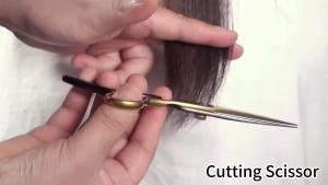 Bộ 2 Kéo Cắt Tóc Chuyên Nghiệp - Kéo Tỉa Tóc Cho Thợ Cắt Tóc & Kéo Cắt Tóc Độc Đáo Răng Phẳng 17cm Kiểu Dáng Cổ Điển