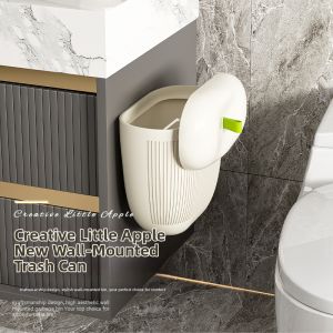 Hangable Lid-Attached Wall-Mounted Bin