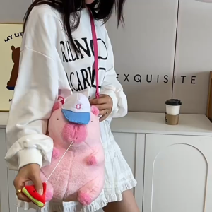 Balo gấᴜ Bông Capybara Balo Chuột Lang Ngoại Giao Ba lô Capybara Ba Lô Nhồi Bông Chú Chuột Đáng Yêu Túi Capybara