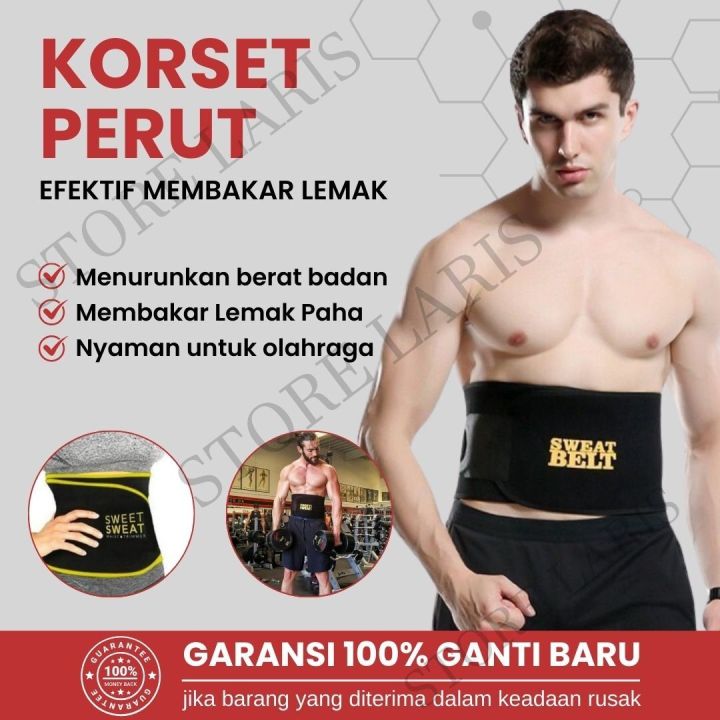 Korset Perut Pelangsing Pengecil Pembakar Lemak Buncit Sweet Sweat