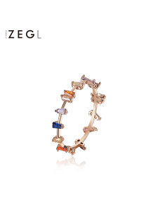 zengliu | Japanese Luxury Colored Gemstone Unique Design Spring New Fashion Ring