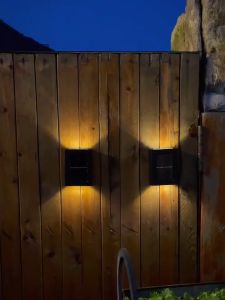 [In Stock] N-Power 1/2PCS Solar Wall Lamp Outdoor Garden Household Waterproof Wall Lamp Light Up and Down Garden Fence Decorative Outdoor Lighting