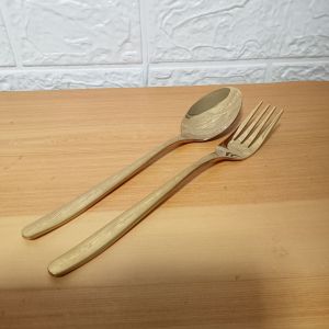 1 PAIR DINNER GOLD SPOON AND FORK