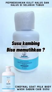 Body Wash BPOM Goatmilk Sabun Mandi Susu Kambing Sabun Pemutih Seluruh Badan / Sabun Cair Isi Ulang Mandi CINDYNAL 800ML