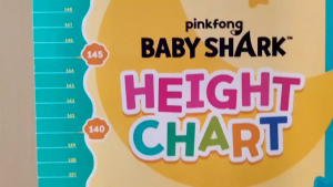 Baby Shark Height Chart Measurement 150cm for childrens room living room junior high school studen