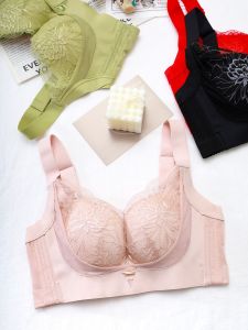 Wireless Underwear Fashionable Gathered Support Anti-Sagging Thin-To-Thick Cup Back Five Rows of Buckles Home Clothes