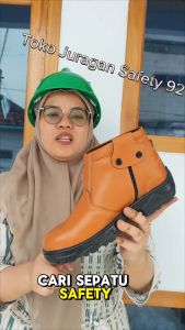 Sepatu Septy Safety Resleting Ujung Besi Kulit Sapi Pabrik Proyek Spbu Tambang Bengkel Mekanik Kontruksi Sol Karet Anti Slip Tahan MInyak Solar Api Termurah