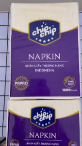Giấy ăn thượng hạng NAPKIN chip chip 2 lớp lâu sạch siêu dai mềm mịn 1200 tờ/ gói