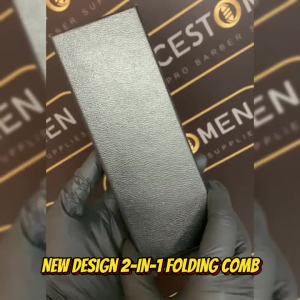 Lược Đa Năng 2 Trong 1 Di Động Dành Cho Nam - Lược Gấp Gọn Bỏ Túi Bằng Nhựa Răng Lược Rộng Dùng Cho Râu Và Tóc Thích Hợp Cho Tiệm Cắt Tóc Và Làm Tóc