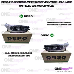 VIOS/YARIS HEAD LAMP UNIT ELEC W/S MOTOR W/LED DEPO-212-11CCRMLD-M2 2018-2021