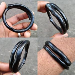 Gelang Akar Bahar Hitam Polos Natural