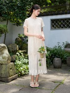 3COLOUR·S | Autumn Style New Chinese Design Lace Dress