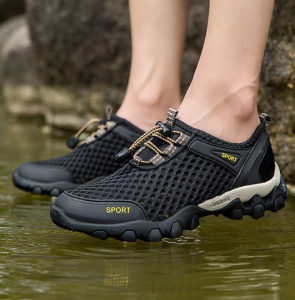2025 Men's Outdoor Hiking & Rock Climbing Shoes: Breathable Summer Beach Sandals, Non-slip Walking, and Water Shoes