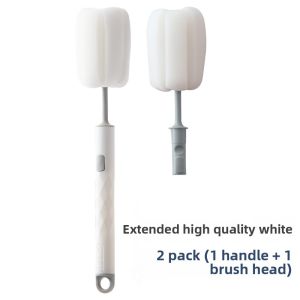 Portable Kitchen Sponge Cup Brush No Dead Angle Cleaning Tool for Water Cups Milk Bottles Household Chores Personal Care