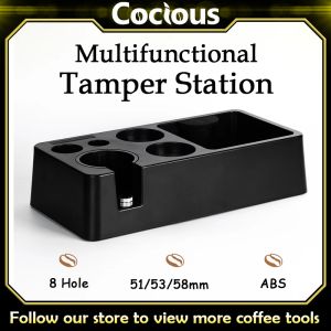 Cocious Barista Tools ABS Non-Slip Muti-function Coffee Distributor Tamper Wdt Tool Espresso Tamping Station Portafilter Holder