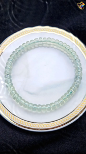 Collection Grade Prehnite Abacus Rondelle Bracelet