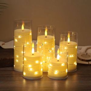 HF LED Electronic Candle Plexiglass Cup Candles for Easter Holy Week
