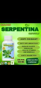 ORIGINAL PURE SERPENTINA CAPSULE 100pcs+FREE 12 PCS CAPSULE  100% ALL NATURAL