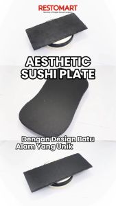 Japanese Sushi Plate / Piring Saji Sushi 30 x 12 cm RESTOMART Natural Stone (0899004)(F0)