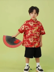June 1 Childrens Costume Chinese Fad Chinese Style Performance Wear Traditional Chinese Garments for Boys Han Dynasty Girls Cheongsam Cheerleading Business Attire