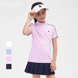 PGM เสื้อผ้ากอล์ฟฤดูร้อนแขนสั้นเสื้อยืดกีฬาสวมใส่สาวแห้งเร็วย์ดิจิตอลระบายอากาศตาข่ายเสื้อผ้าท็อปส์ YF410