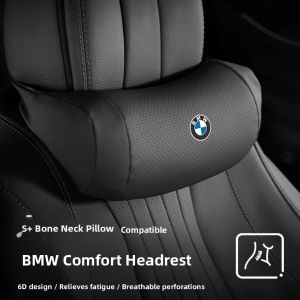 MENGDAO | Neck Support Pillow and Seat Lumbar Cushion for BMW X1 iX3 X5 LX6 X7 5 Series i3 Series 7 Series