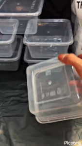 THINWALL KOTAK SAMA SISI 850 ML SQ DM ISI 25 SET WADAH DAN TUTUP