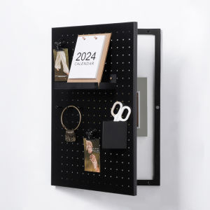 Iron Art Hole Board Electric Meter Box Cover Wall Mounted Storage Rack Weak Electromagnetic Box Conceal Organizer Shelf