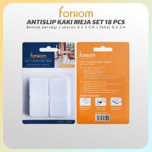 FORHOM Antislip Kaki Meja Alas Bawah Meja 3x3x05 Cm Set 18pcs