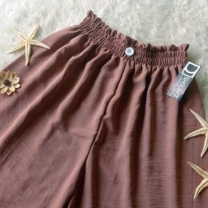 Kulot Crinkle Airflow Model Kancing Ukuran Jumbo Dari Bb 50kg Sampai Bb 80kg / Celnaa Panjang Wanita Polos Bahan Kringkel Air flow Panjang Celana 95cm - 100cm Tidak Ngatung / Cullote Crincle High Waist Big Size Xl Xxl