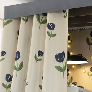 Girls Dormitory Bed Curtain Partition Blind Polyester Fiber Sound Insulation And Light Blocking for College Students