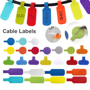 24-8Pcs Write-On Cable Labels Medium Size Colorful Wire Tags for Cord Management Identification & Organization