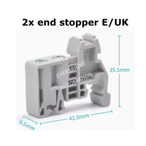 E/UK E1 35mm C45 15mm NS15 Din Rail Terminal Block End Stopper Clamp E-UK E/JUK EW-35 TBR-F UK2.5B