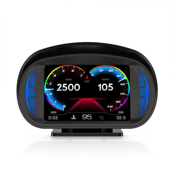 P2 OBD2 GPS Car HUD Display Slope Meter Head Up Display Car Gauge ...